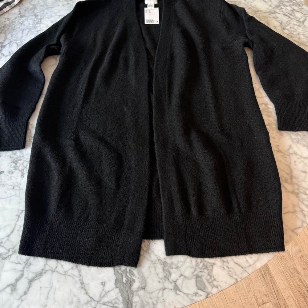 H&M Charcoal Open Front Cardigan NWT
